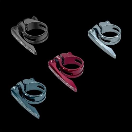 FOURIERS Mountain Bike Bicycle Seatposts Clamps 31.8 34.9mm ultra-lightweight Quick Release Aluminium Alloy Accessories