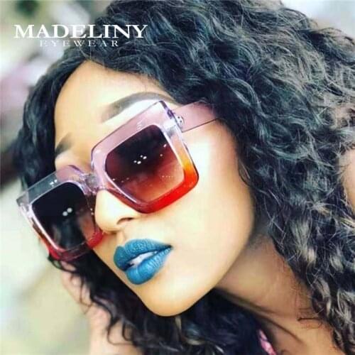MADELINY Square Sunglasses Women Brand Designer Vintage Female Sun Glasses oculos masculino MA049