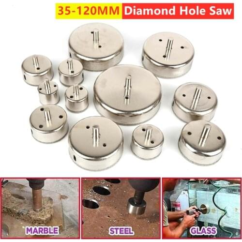 1PC Diamond Glass Drill Bit 35-120mm Diamond Tool Hole Saw Cutting Tool Use For Glass Ceramic Tile Marble Saw Cutting Power Tool