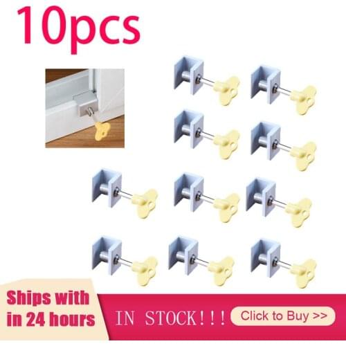 10/6/2/1PCS Door Window Sliding Sash Lock Stopper Cabinet Locks Hardware Limiter Window Lock Translation Screen Lock Child Tools