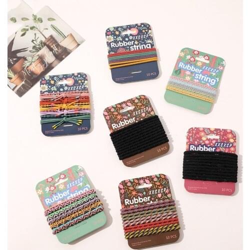 10pcs/Set New Women Hair Ties High Elasticity Scrunchies Elastic Hair Bands Children Girls Hair Rope Ring Gum Hair Accessories