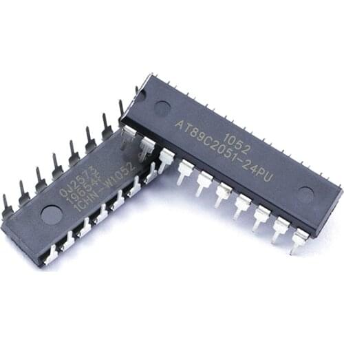 10pcs/lot AT89C2051-24PU AT89C2051-24PI AT89C2051 DIP-20 In Stock IC chip