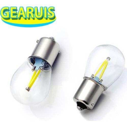 100pcs 1156 BA15S 1157 BAY15D P21W P21/5W filament Car Brake Lights Auto Reverse Lamp Daytime Running Signal Light 12V