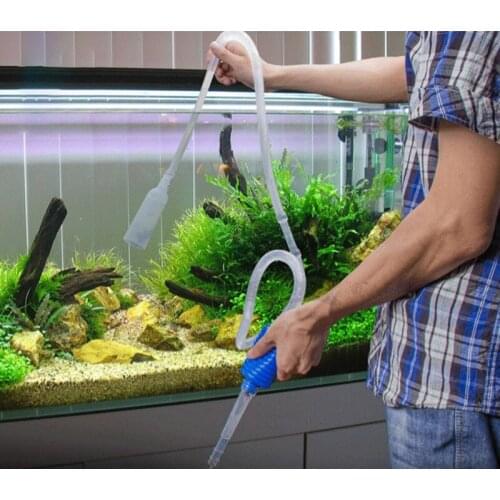170CM Aquarium Vacuum Siphon Pump Cleaner Semi-automatic Acuario Water Change Changer Gravel Pump Pipe Fish Tank Accessories