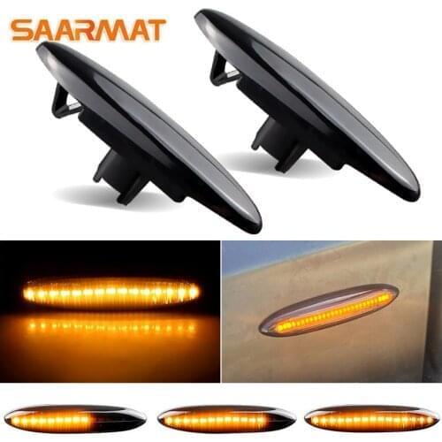 2pcs LED Smoke Lens Side Marker Flashing Indicator Flowing Water Blinker For Lexus IS250 IS350 SC430 Repeater Indicator Light