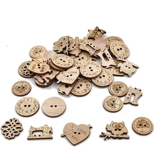 20pcs Wooden Ornaments Tags Owl Heart Round Flower Shaped Slices Unfinished Wooden Crafts DIY Art Home Decor