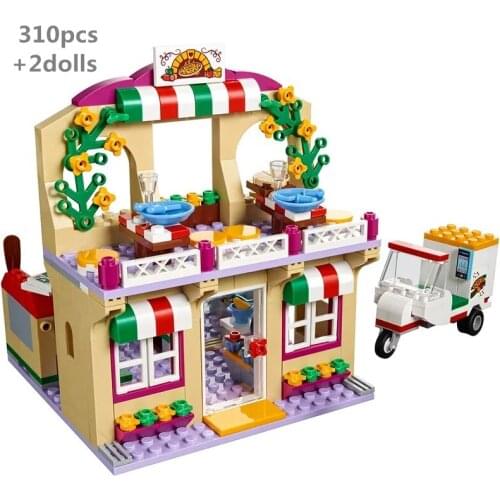 2021 NEW Friends Heartlake Pizzeria Pizza Restaurant Building Blocks Classic Model Kit Compatible With Bricks Kids Girls Toys