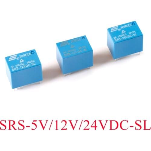 5PCS SRS-05VDC-SL SRS-12VDC-SL 05VDC-SL 12VDC-SL 4100 Blue 5V 6PIN Power Relays New original