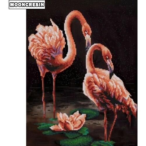 5D Diy Mosaic Diamond Embroidery Animal Flamingo Diamond Painting Full Drill Cross Stitch Rhinestone Decoration Home Christmas
