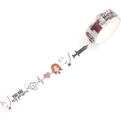 Greys Anatomy Doctors Nurse Washi Tape Album Diary Decoration DIY Colorful Tape Stationery Adhesive Tape AL2963
