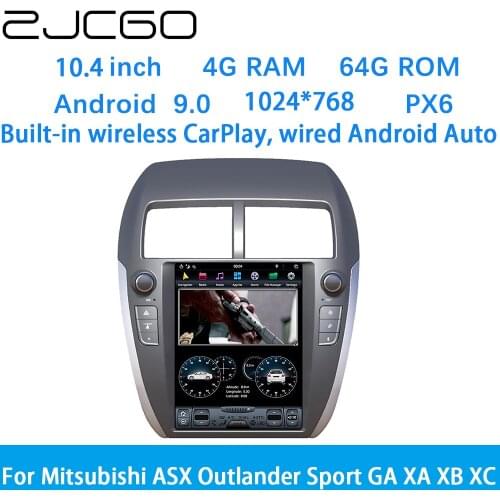 ZJCGO Car Multimedia Player Stereo GPS DVD Radio Navigation Android Screen System for Mitsubishi ASX Outlander Sport GA XA XB XC
