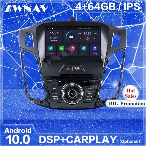 Carplay IPS Android Screen For Ford Focus 2012 2013 2014 2015 2016 2017 Auto Radio Audio Stereo Multimedia Player GPS Head Unit