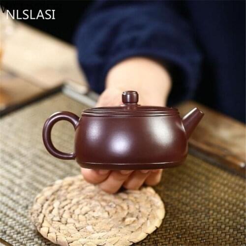 Yixing Teapot purple clay tea pot Handmade kettle Tie Guanyin zisha Tea set Raw ore Purple mud teaware Customized gifts 210ml