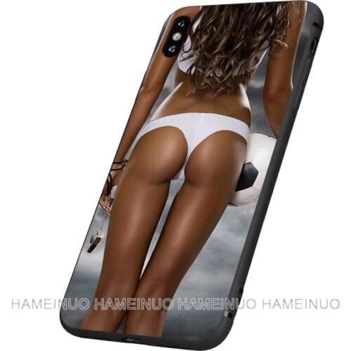 Black tpu case for iphone 5 5s SE 2020 6 6s 7 8 plus X 10 XR XS 11 pro MAX silicon cover sexy ass Bikini Woman girl