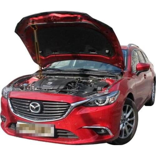 For Mazda 6 III 2013- Front Bonnet Hood Modify Gas Struts Carbon Fiber Spring Damper Lift Support Absorber