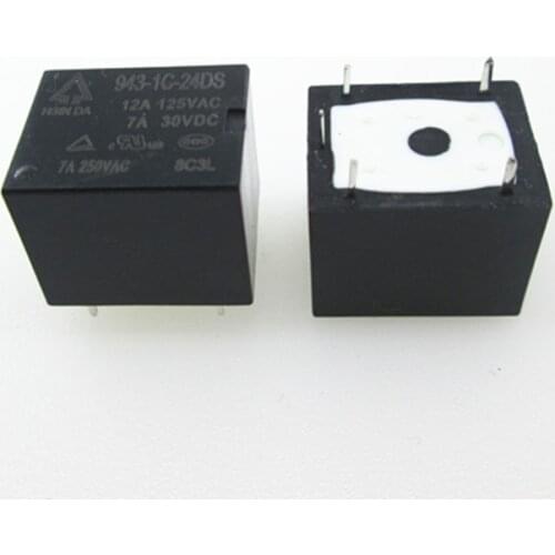 HOT NEW 24V relay 943-1C-24DS 9431C24DS 24V 24VDC DC24V 7A DIP5 20pcs/lot