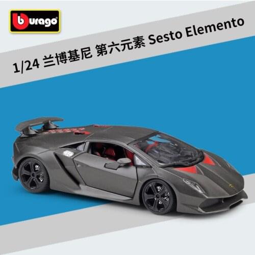 Bburago 1:24 Lamborghini Sesto Elemento Imitation Die-casting Metal Children Toy Boyfriend Gift Simulation Alloy Car Collection