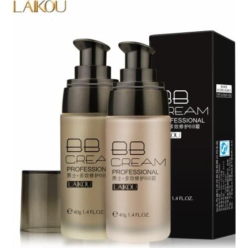 LAIKOU 40G Men BB Cream Whitening Liquid Concealer Foundation Moisturizer Long Lasting Waterproof Brighten CC Cream Face Makeup