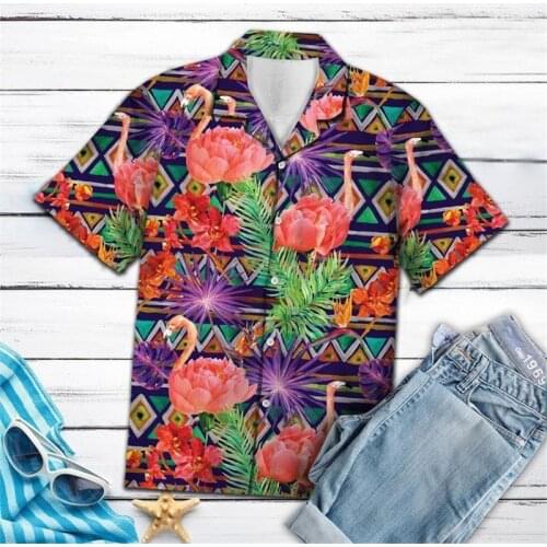 2021 Summer Quality Harajuku Beach New Arrival Men Short-Sleeve Animal Casual Anime Shirt Blouse Loose Surfing Hawaiian-shirt