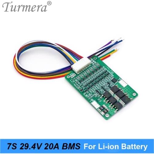 Lithium Battery 7S 24V 20A 18650 Protection Board for 25.2V 29.4V E-bike E-scooter Battery BMS Suit A Power Wheels Battery Pack
