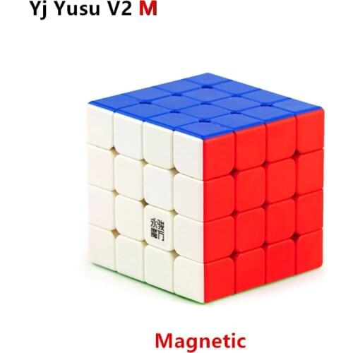 Yj Yusu V2 M 4x4x4 Magnetic Magic Cube Yongjun Yusu V2M Magnets Speed Puzzle Cubes Stickerless Antistress Toys For Children