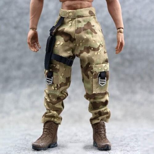 1/6 Scale Male Jungle combat pants model US Army USMC pants With Pistol sleeve For 12" Action Figures Body Doll Toys