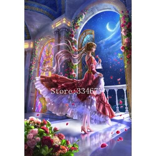 Princess Embroidery Needlework Craft 14CT Unprinted DIY Anime People Beautiful girl Cross Stitch Kits Set Handmade Arts Home