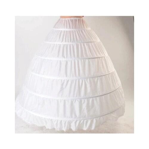 6 Hoop Petticoat Underskirt For Ball Gown Wedding Dress 110cm Diameter Underwear Crinoline Wedding Accessories