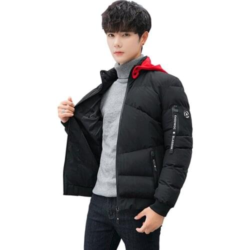 Cotton-padded Clothes Mens Jacket 2019 Winter New Style Short Thick Cotton-padded Clothes Cool Korean-style Handsome Stylish