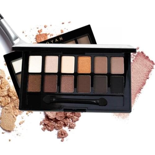 12 Colour Pigment Bronzer Glitter Frosted Eyeshadow Palette Cosmetics Eyeshadow Y6W0 Kit Makeup Naked Brand T7X9 Eye Nude G8X2