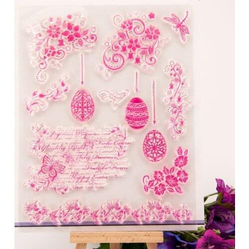 Easter Clear Stamp Transparent For Scrapbooking DIY Card Handmade Kid Funny Seal Stencil Poster Making Postercard Album Decor