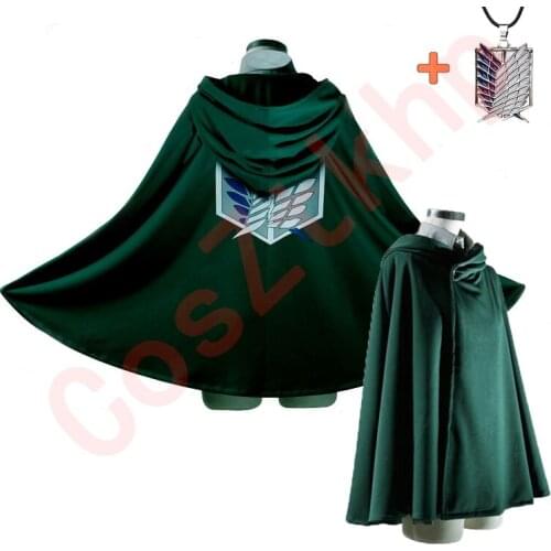 Attack on Titan Anime Cloak Shingeki No Kyojin Cosplay Scouting Legion Wings of Liberty Levi Ackerman Eren Hange Zoe Outfit Cape