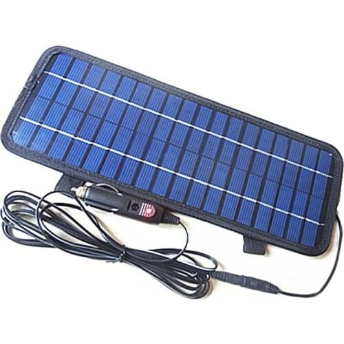 Portable 4.5W 12V Solar Power Panel Battery Car-charger Cigarette Lighter Plug Car Charger for Mobile Phone Car Boat Accessories