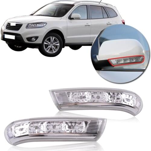 Kamshing 2PCS Korea Side Mirror LED Turn Light Signal Lamp 876233J000/876133J000 For Hyundai Santa Fe Santafe Veracruz IX55