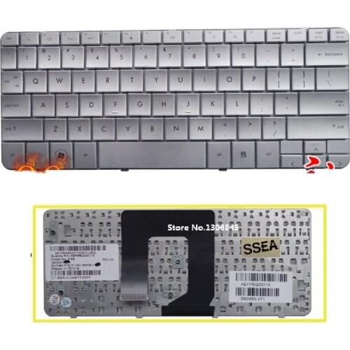 SSEA New US Keyboard For HP DME-1022TU DM1-1023TU MINI 311 laptop silver Keyboard
