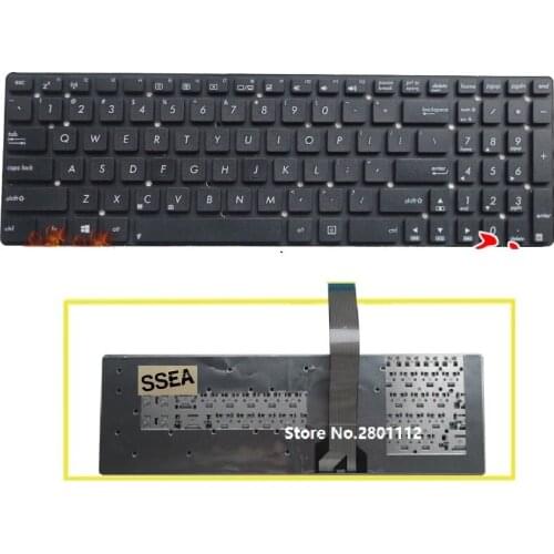 SSEA New Laptop US Keyboard For ASUS K55 K55A K55N K55V A55 A55V K55VJ K55VM K55VD K55VJ K55DE K55DR no frame