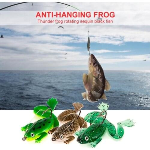 Fly Fishing Wobbler Frog Bait, Soft Silicone Artificial Bait with Hook, Used for Bait Frog Bait,hook Bait,Pescado Fishing Tackle