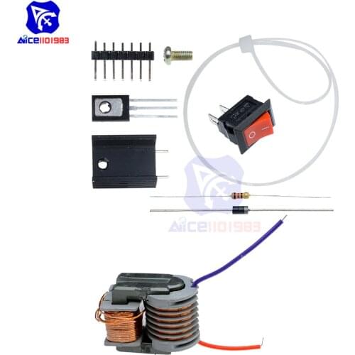 15KV High Frequency DC High Voltage Arc Ignition Generator Inverter Boost Step Up 18650 U Core Transformer Suite DIY Kit