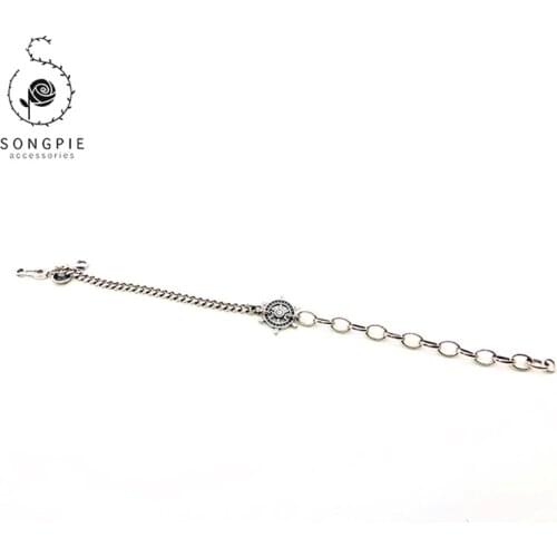 925 Sterling Silver Bracelet Female Bracelet Personality Retro Handmade Bracelet Birthday Jewelry Gift