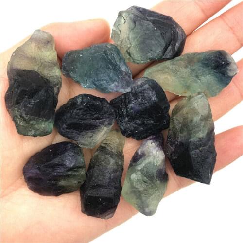 10-30mm 100g Natural Raw Rough Colorful Fluorite Stone Crystal Healing Gemstone Specimen Natural Quartz Crystals