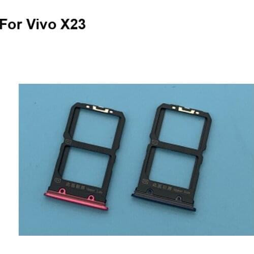 2PCS For Vivo X23 New Tested Good Sim Card Holder Tray Card Slot For Vivo X 23 Sim Card Holder Replacement Parts VivoX23