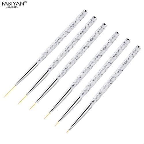 3Pcs Nail Art Brush Drawing Painting Flower Liner Pen Marble Pattern Handle UV Gel Polish Manicure Tools Set T0314