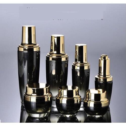 300pcs 50g Glass Cream Jar Refillable Bottles Glass Bottle with Press Pump Bottle Lotion Pot 30ML 50ml Cosmetic Dropper Bottle