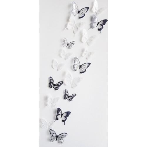 18pcs/lot 3d Effect Crystal Butterflies Wall Sticker Beautiful Butterfly for Kids Room Wall Decals Home Decoration on The Wall