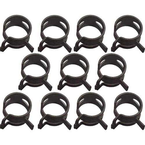 [6-30mm] Q673B Vacuum Spring Fuel Oil Water Black Hose Clip Pipe Tube for Band Clamp Metal Fastener HW284