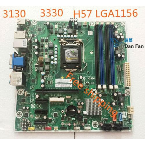 612500-001 For HP Pro 3130 7100 Desktop Motherboard 614494-001 MS-7613 VER:1.1 LGA1156 Mainboard 100%tested fully work