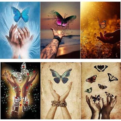 New 5D DIY Diamond Painting Butterfly Diamond Embroidery Animal Cross Stitch Full Square Round Drill Crafts Home Decor Art Gift