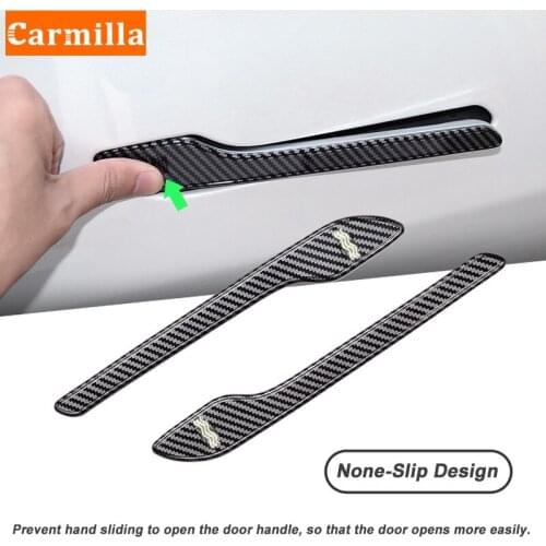 Car Accessories Exterior Modification Door Handle Trim Strip for Tesla Model 3 Model3 2016 - 2021 Door Decoration Stickers