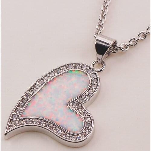 White Fire Opal 925 Sterling Silver Fashion Jewelry Pendant P161