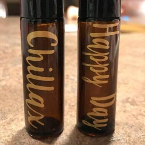 Papers Sticker For Essential Oil Bottle Sticker Oval-shaped Round Stickers Perfume Bottle Lid Labels Organizer